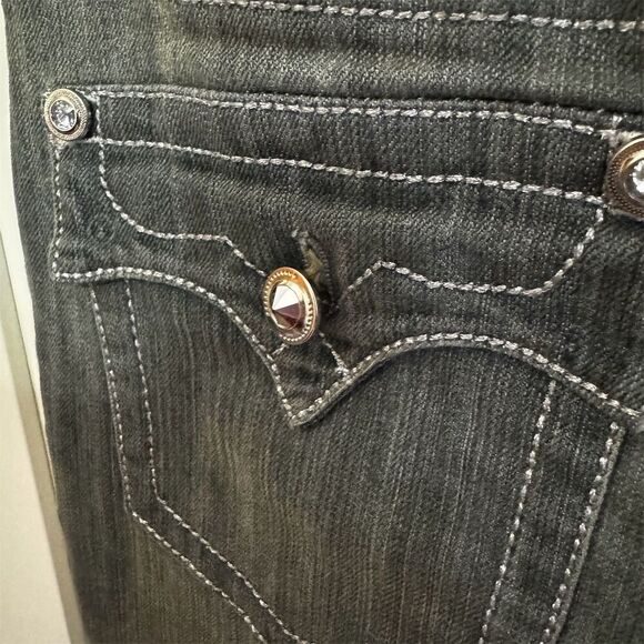 Boston Proper Women's Flare Jeans Size 4 Gray Wash Stretch Denim - Picture 7 of 12